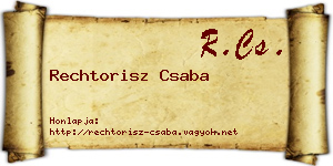 Rechtorisz Csaba névjegykártya