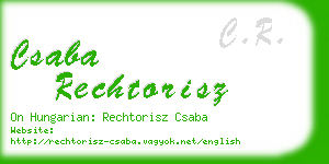 csaba rechtorisz business card